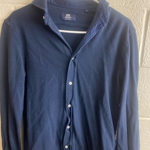 Boggi bottom down blue shirt
